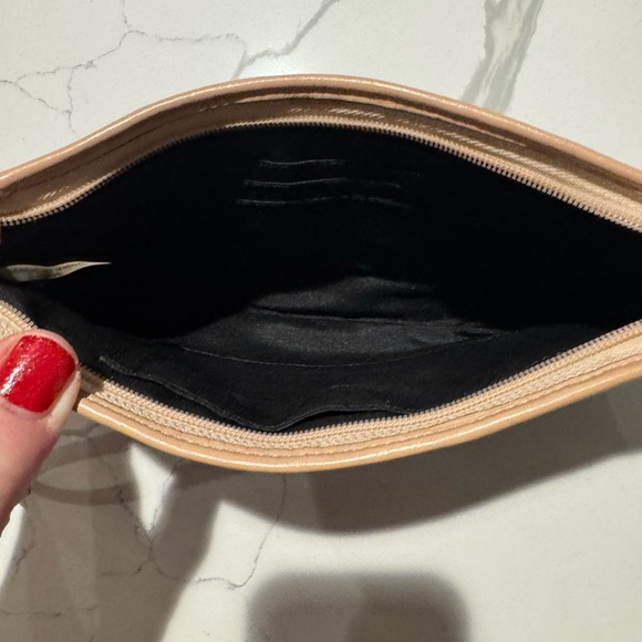 Coach Black Patent Quilted Logo Wristlet - Picture 3 of 5